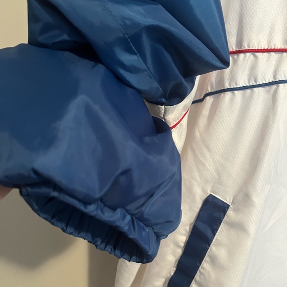 Vintage Chicago Cubs G-III Men's White Windbreaker Pullover Side Zip Jacket XL - Picture 13 of 15